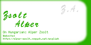 zsolt alper business card